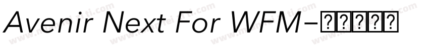 Avenir Next For WFM字体转换